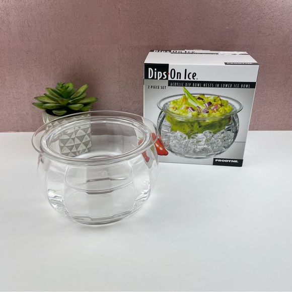 Prodyne Dining Prodyne Dips On Ice Dip Bowl Clear Ice Bowl Crystal